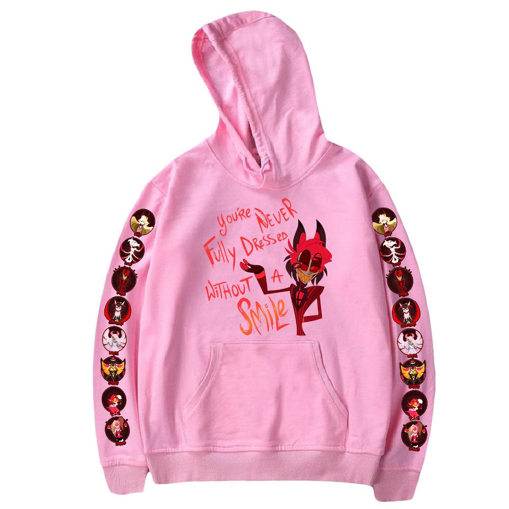 Hazbin Hotel Anime Hoodies Autumn Long Sleeve Unisex Harajuku Pullovers Streetwear Graphic Oversized Clothes Sweatshirt
