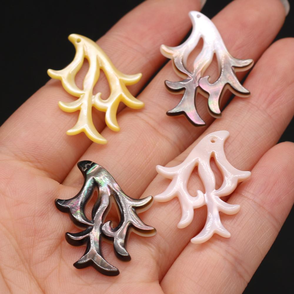 Natural Seawater Shell Pendant Mother Of Pearl Fish-Shaped Small Pendant For Jewelry Making DIY Necklace Earring Accessory CDN