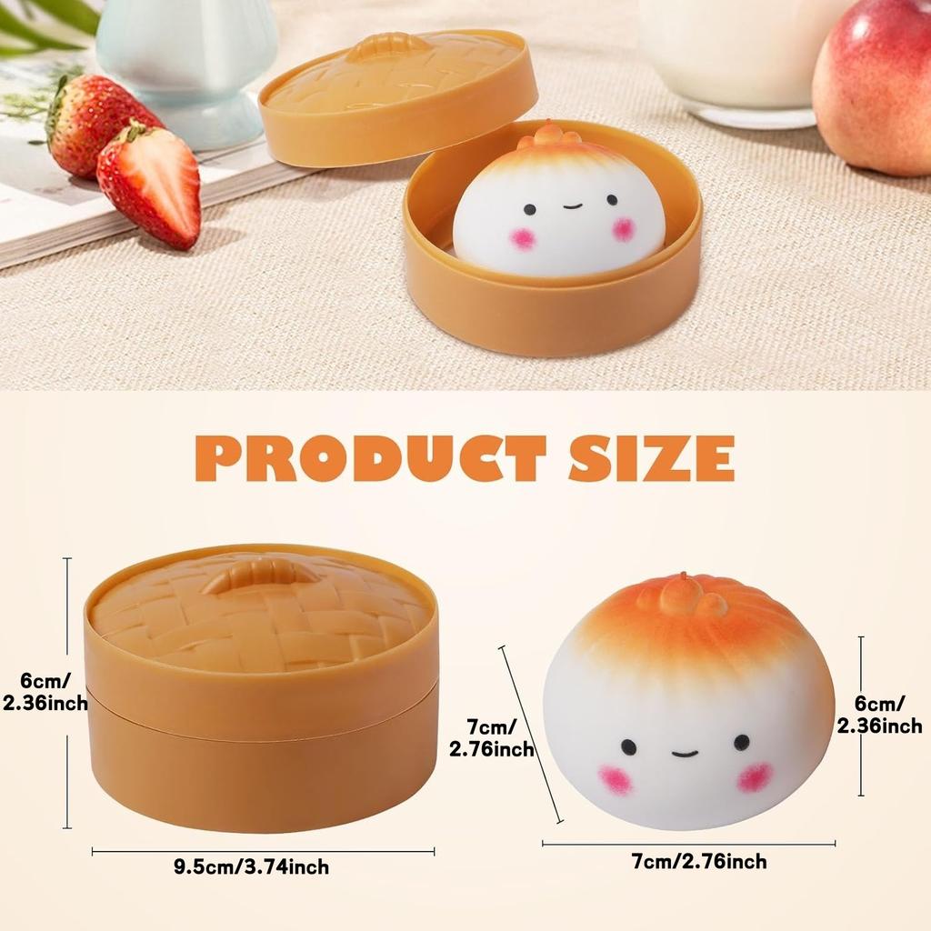 Squishy Dumpling Stress Ball For Kids Adults Squeeze Dough Ball Stress Relief Toy Stretchy Fidget Sensory Toys For Adhd