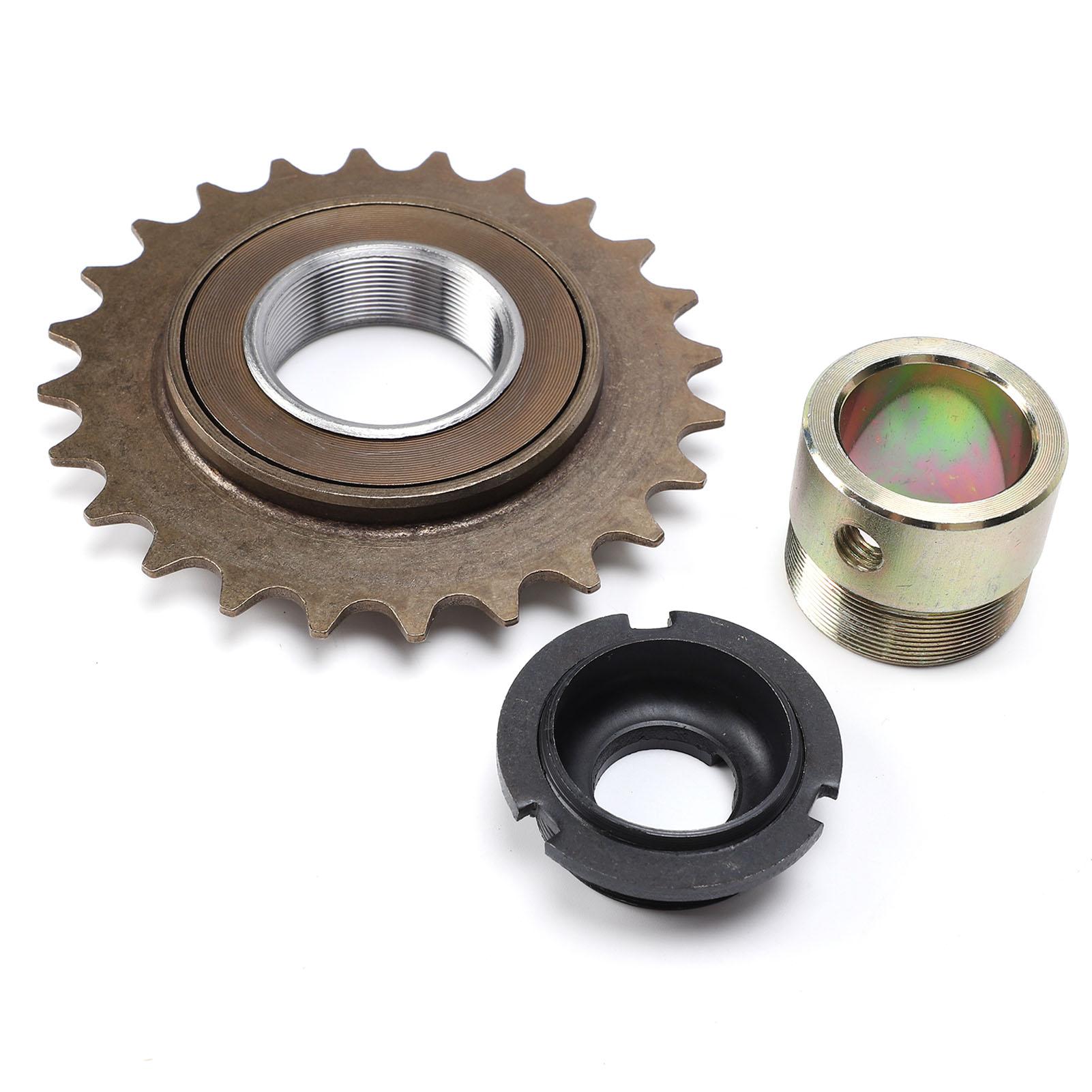 Велосипедная трещотка с одной скоростью, резьбового типа, стальная, 24 зуба, велосипедная трещотка, замена для цепей 1/2 дюйма 1/8 дюйма, одна скорость