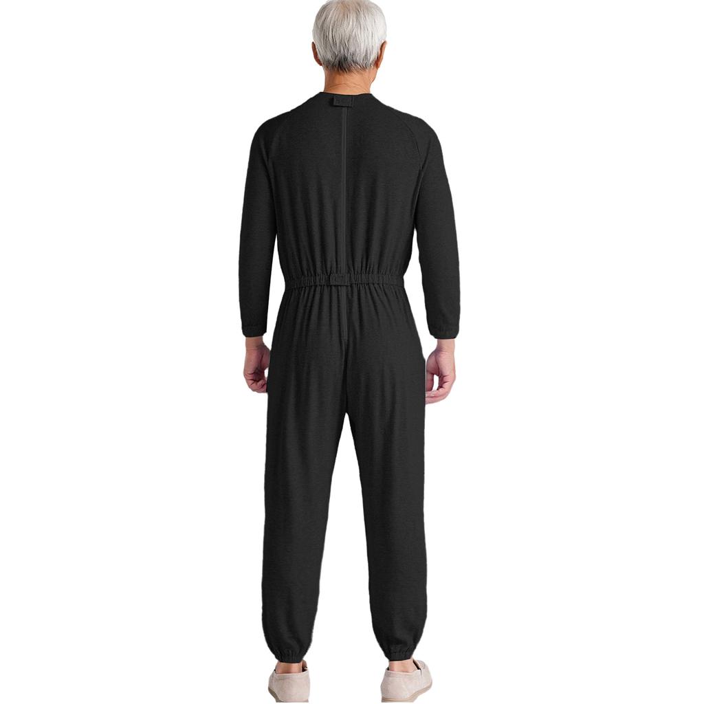 Kombinezon Adaptacyjny Damski Męski Długi Rękaw Elastyczne Mankiety Design Zapobiegający Rozbieraniu Plecy Specjalne Potrzeby Osoby Starsze Wygodne Ubranie