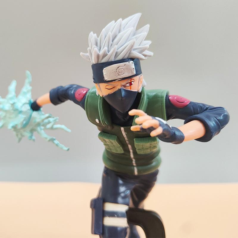 1pc Anime Naruto Action Desktop Figurine Uzumaki Naruto Kakashi Sasuke Combat Form Doll Anime Figurine Children's Gift