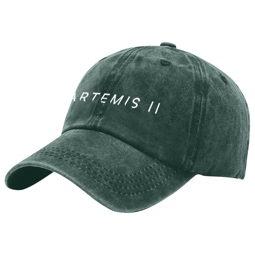 Casual Unisex Adjustable Baseball Cap Featuring Artemis II Embroidered Design Durable Cotton Twill Fabric Structured Crown Low Profile Visor