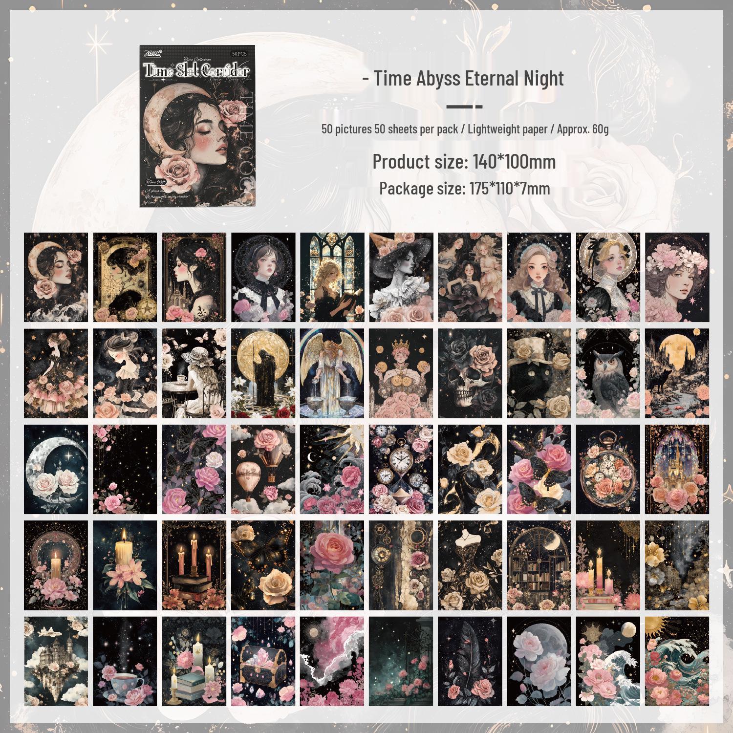 Retro Character Girl Tearable Journal Background Sticky Notes (No Adhesive)