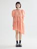 Bomnal Boutique Check Puff Line Midi Dress _ Peach