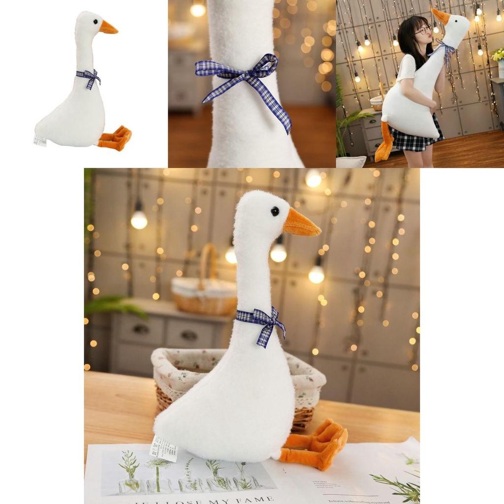 White Goose Pillow Plush Toy Adorable Sleeping Pillow Soft And Cuddly Stuffed Doll For Kids