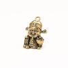 Brass Five Gods of Wealth Keychain - Pure Copper Figurine for Good Fortune