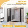 Adjustable Dog Gate with Small Door and Automatic Closure, 75-103x76cm, Black