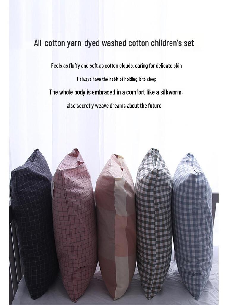 All-Cotton Pillow with Pillowcase: 48x74cm for Adults, 30x50cm for Kids, or 40x60cm for Students.