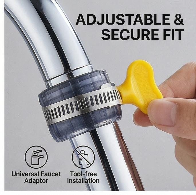 Filtr do kranu z 6-warstwową filtracją – Oszczędzający wodę, zapobiegający rozpryskiwaniu (Kamień Mafanowy) do kuchni