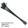 PWM Fan Splitter Cable 13.5cm Professional Tinned Copper Wide Compatibility 1 Hub to 2 4 Pin Extension for Desktop Corrosion-resistant