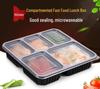 ZLIII 5-Compartment 1500ml Disposable Meal Boxes