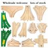 Wooden Railway Track Accessories Beech Wood Train Track Parts Compatible with Thomas and Major Brands Toys