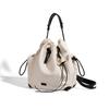 Niche Design Backpack for Women, Large Capacity 2025 New Vintage Canvas Commuter Drawstring Handbag School Bag