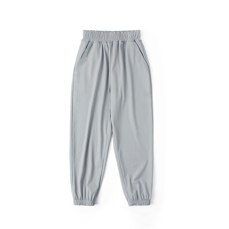 Children's Clothing Ice Silk Solid Color Summer Ultra-Thin Ankle-Tied Quick-Dry Pants