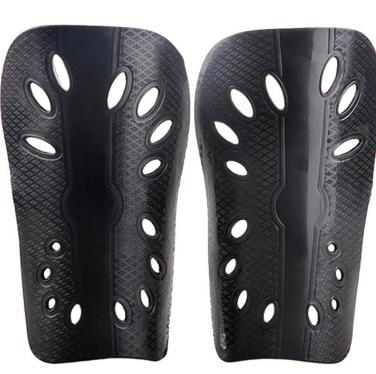 Lightweight Plastic Soccer Shin Guards 2-Pair Protective Calf Gear for Adults Football Players Shin Guard Sleeves M чёрный