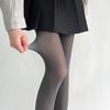 Spring/Summer New Luxury Black Nylon Thin Stockings Silver Thread Vertical Stripe Pantyhose Shiny Durable Snag-Resistant