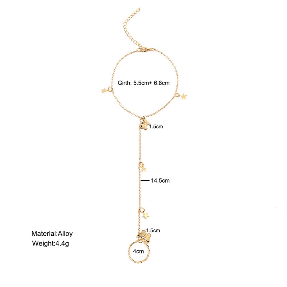 Women Alloy Anklet Fashion Boho Tassel Butterfly Pendant Anklet Foot Jewelry For Gifts