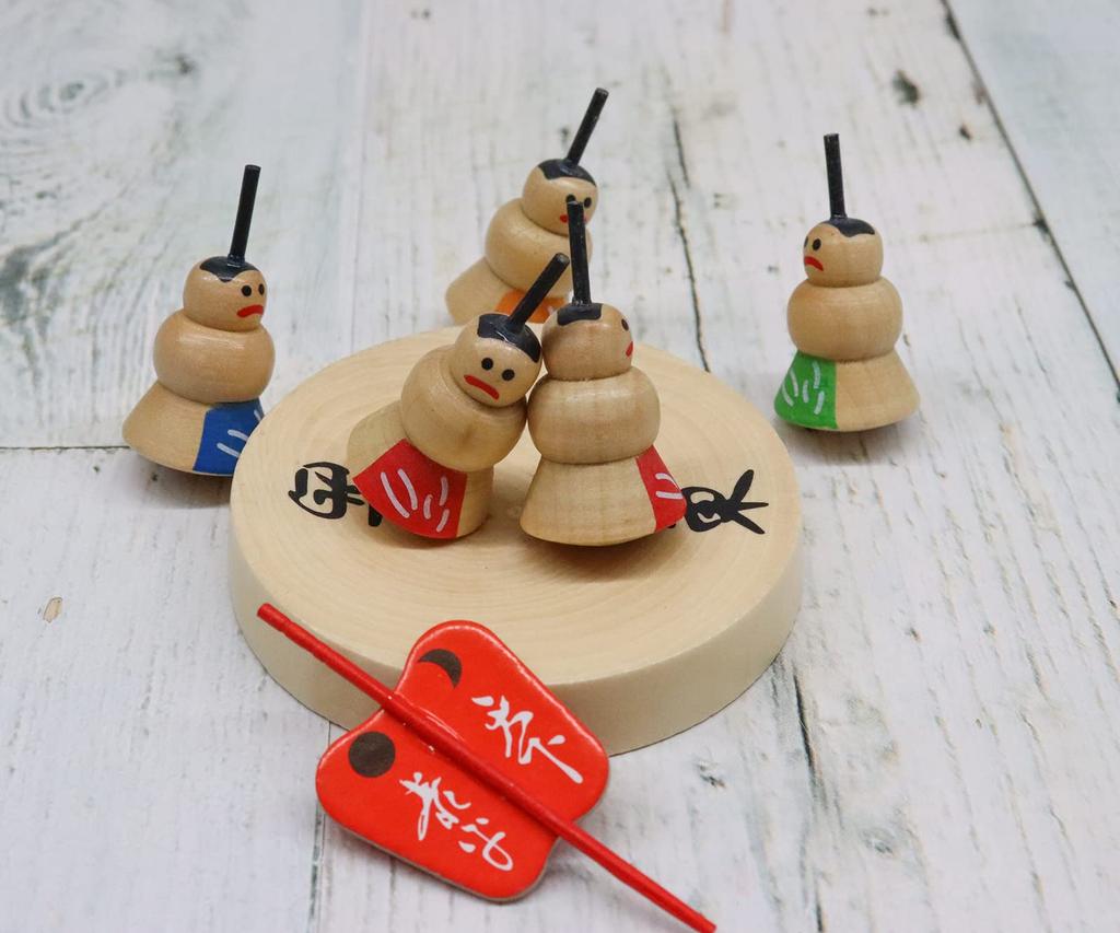 Traditional Wooden Sumo Wrestler 30 Pieces Toys, (Commercial Use)