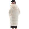 Anta Letter Zipper Hooded Comfortable Breathable Versatile Casual Long Down Jacket Women outerwear Vanilla Cream 962448902-1