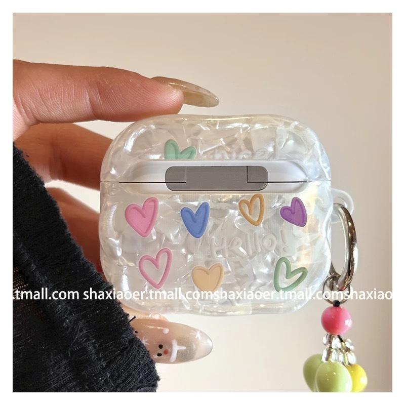 Shell pattern color love for AirPods 1 protective case airpodspro1 earphone cover new apple woman