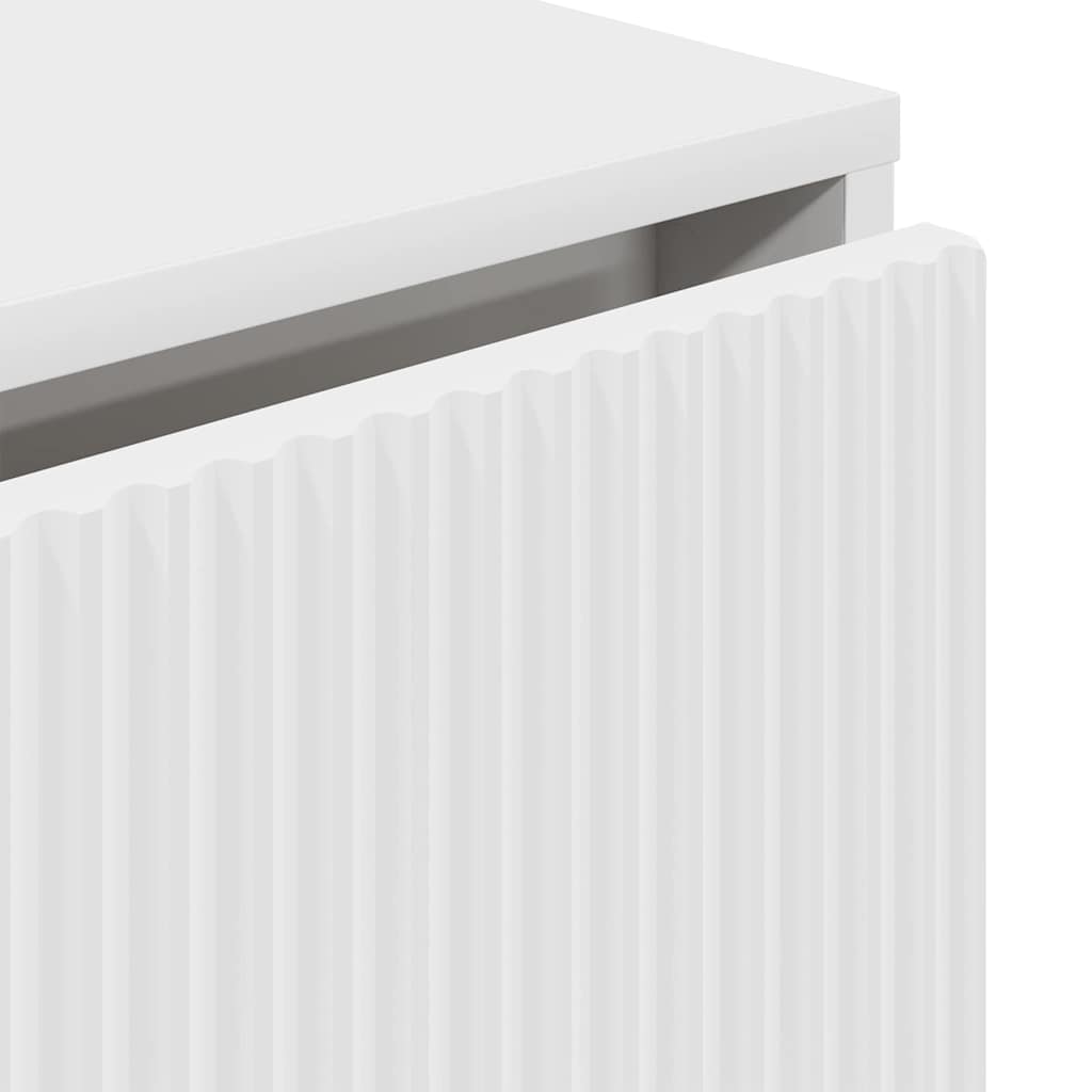 Sideboard White 79.5 X 33 X 82 Cm Engineered Wood