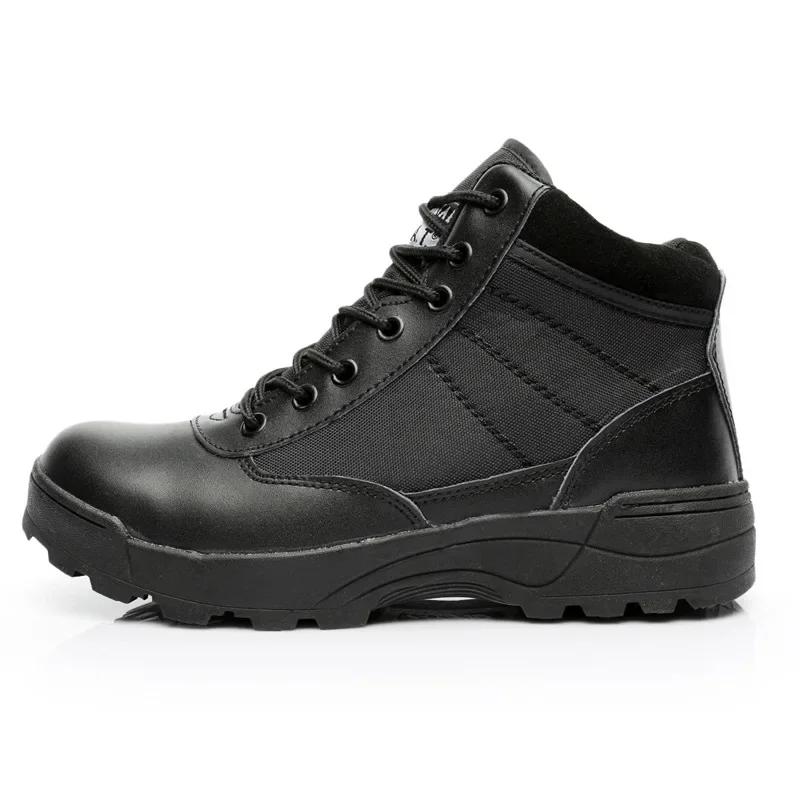 Men Desert Tactical Boots Combat Hiking Black Ankle Shoes Men Work Boots Zapatillas Botas Hunting Working Boots Plus Size