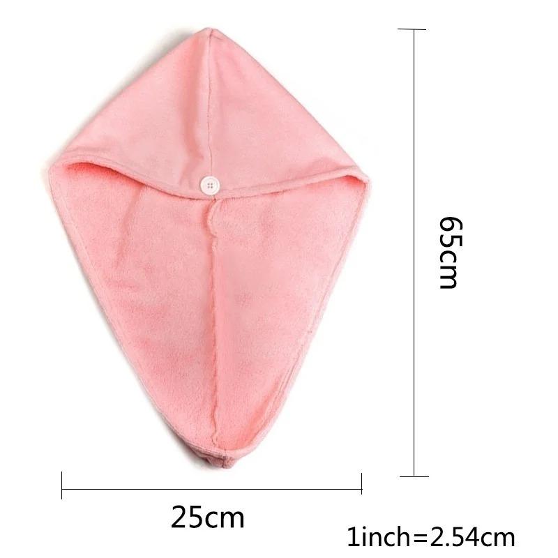 FASHION Hair Towel Wrap Fast Dry Hair Towel Super Absorbent Microfiber Coral Velvet Hair Drying Towel Quick Dry Hair Turban