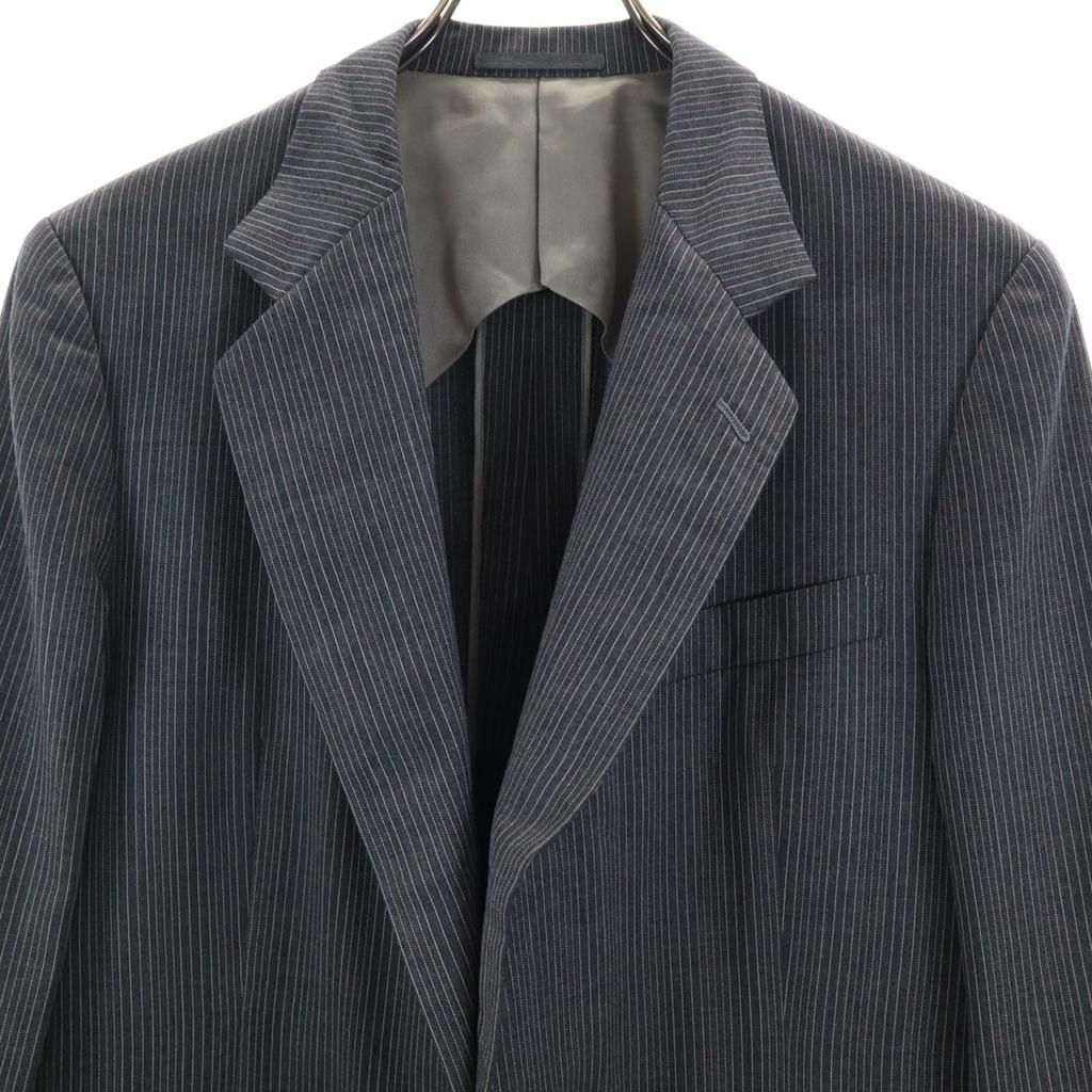 LANVIN Striped Pattern tailored jacket gray Men's Used