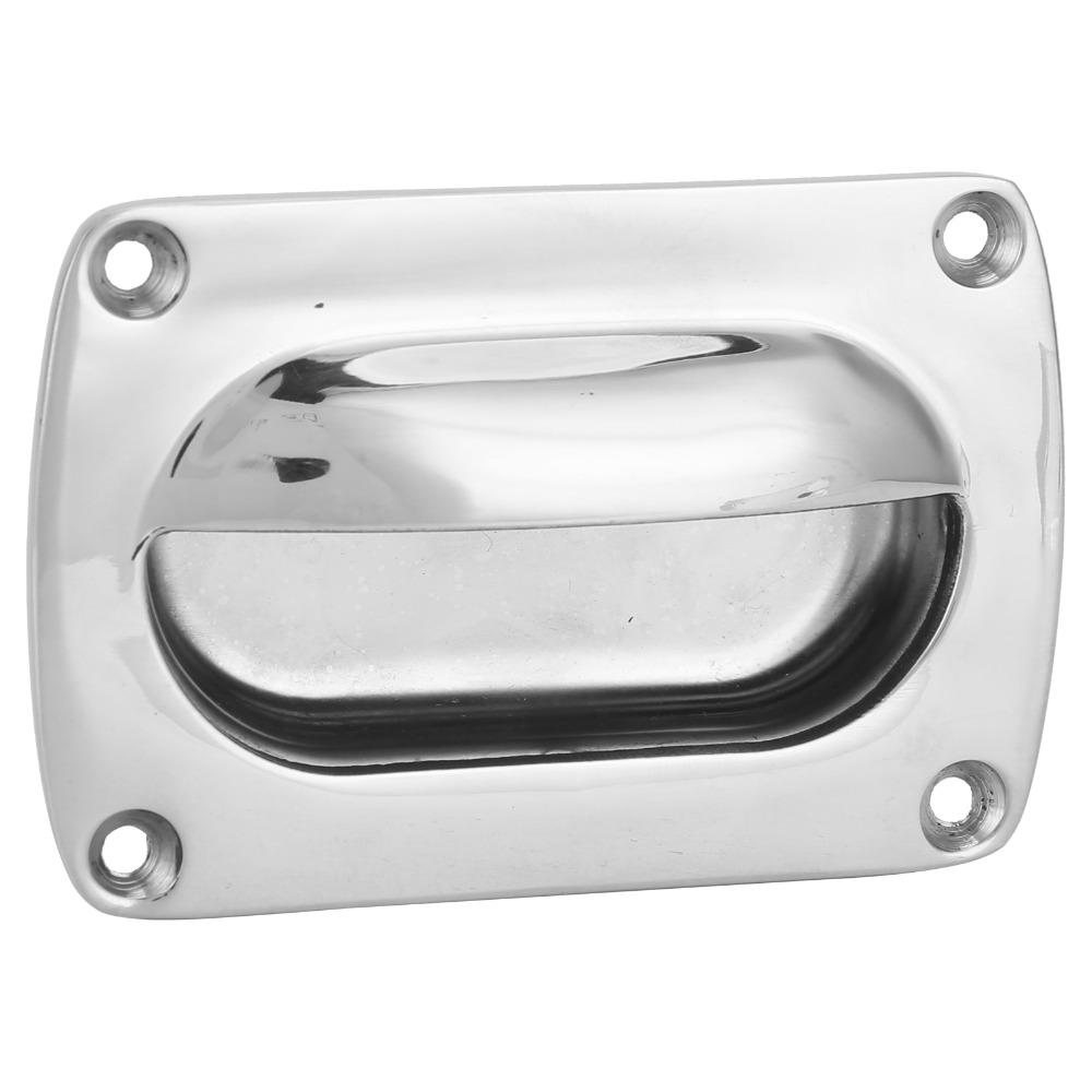304 Stainless Steel Recessed Pull 3.7 x 2.4in Sliding Door Hardware  Cabinet Drawer