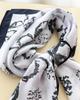 Women S Ink Printed Square Scarf Fashion Neck Sun Protection