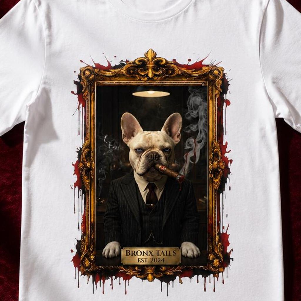 French Bulldog Gangster Shirt, Frenchie Mob Boss T-Shirt, Vintage Gangster Dog Tee, Funny Frenchie Shirt