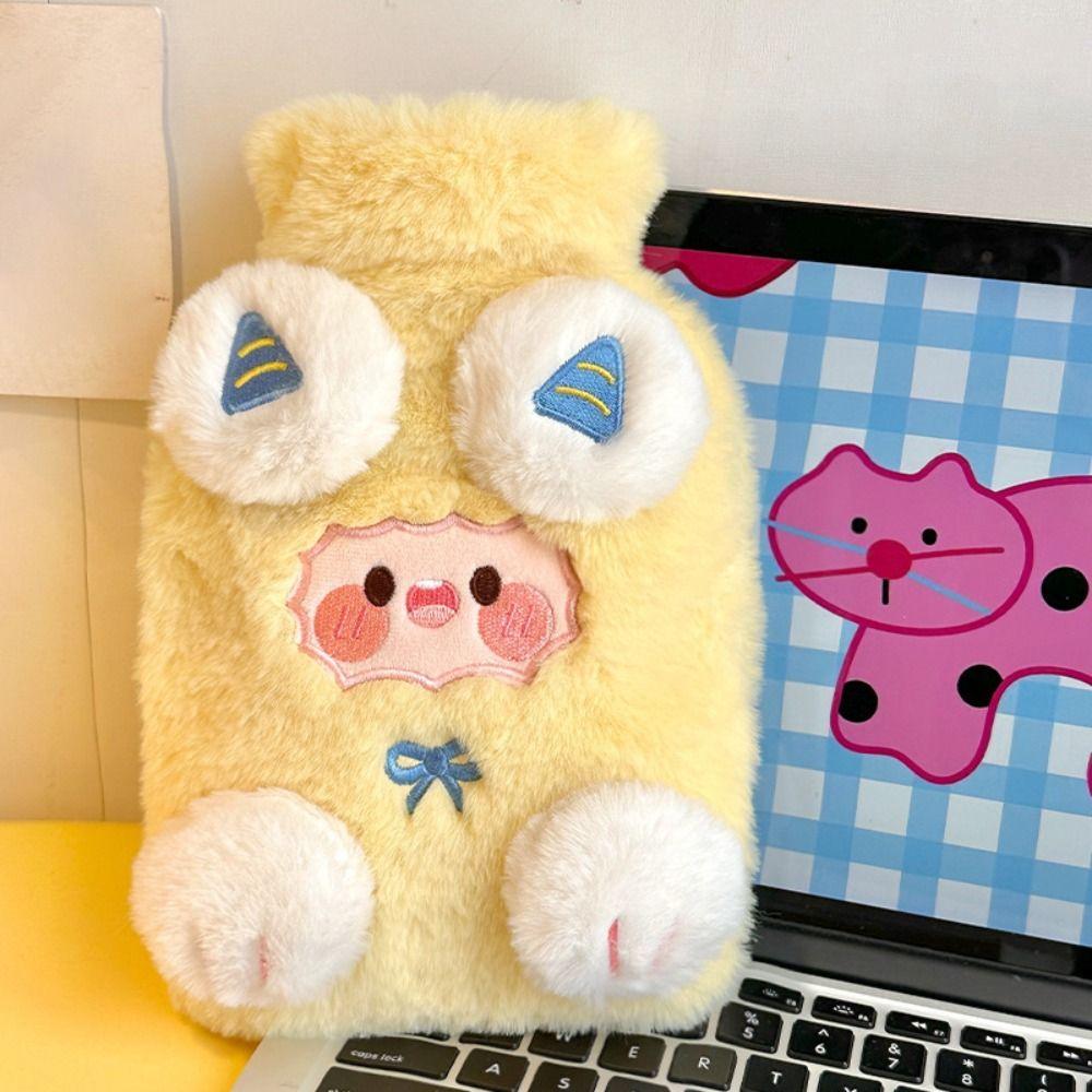 Cartoon Warm Water Bag Lamb Pattern Water-filling Bottle Soft Hot Water Bottles  Gifts