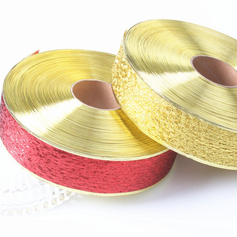 Style European Beautiful Polyester Christmas Ribbons For Luxurious Wrapping Gift