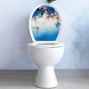 Easy To Remove Toilet Sticker Flower Butterfly Toilet Stickers Waterproof Pvc Decals for Bathroom Decoration Butterflies Theme