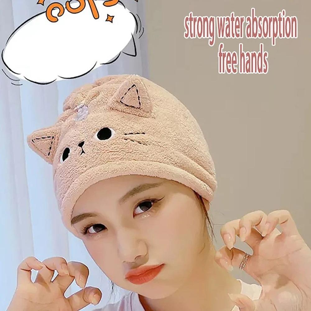 Portable Hair Cap Coral Fleece Quick Dry Hat High Quality Hair Towel