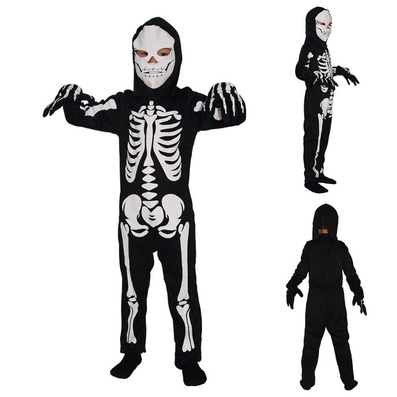 Skull Childrens Print Jumpsuit Horror Theme Skeleton Cos Halloween Set Clothes