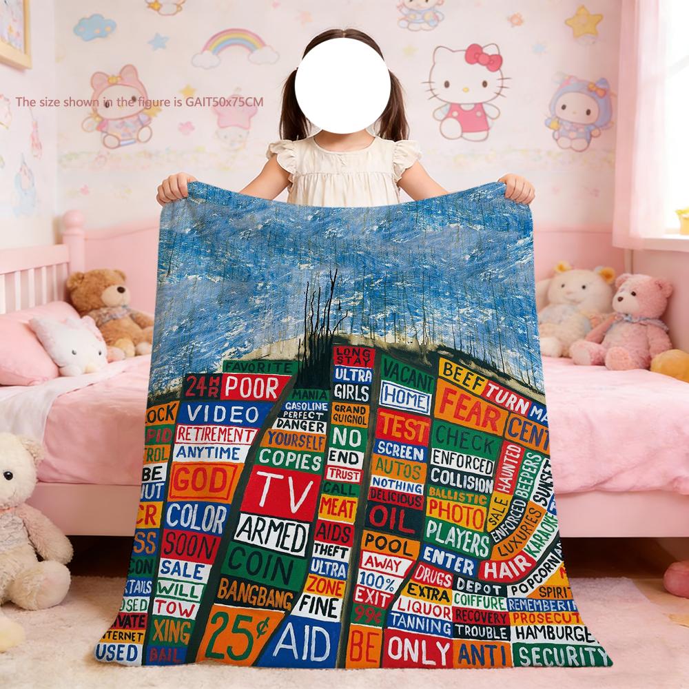 Blanket For Soft Throw Blanket for Picnic Bed R-Radiohead Sofa Home Bedroom Band Cozy Warm Comfortable