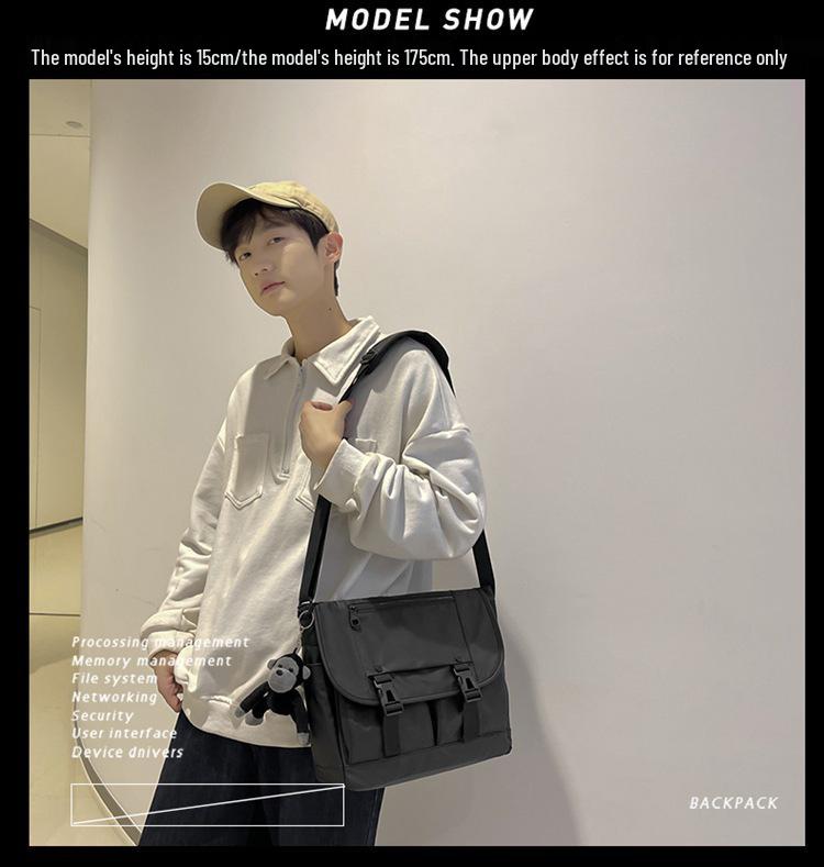 Men's Trendy Large Capacity Japanese Style Crossbody Messenger Bag