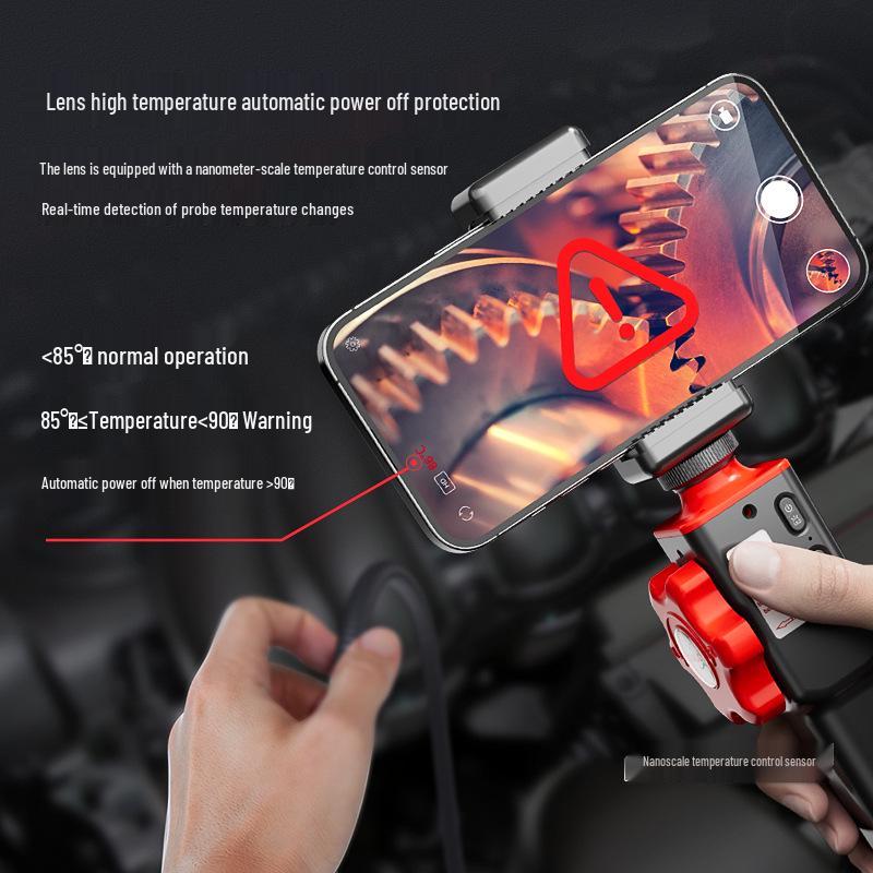 RuiKan RALCAM Průmyslový endoskop odolný vysokým teplotám pro detekci karbonových usazenin v automobilech pro telefony Android