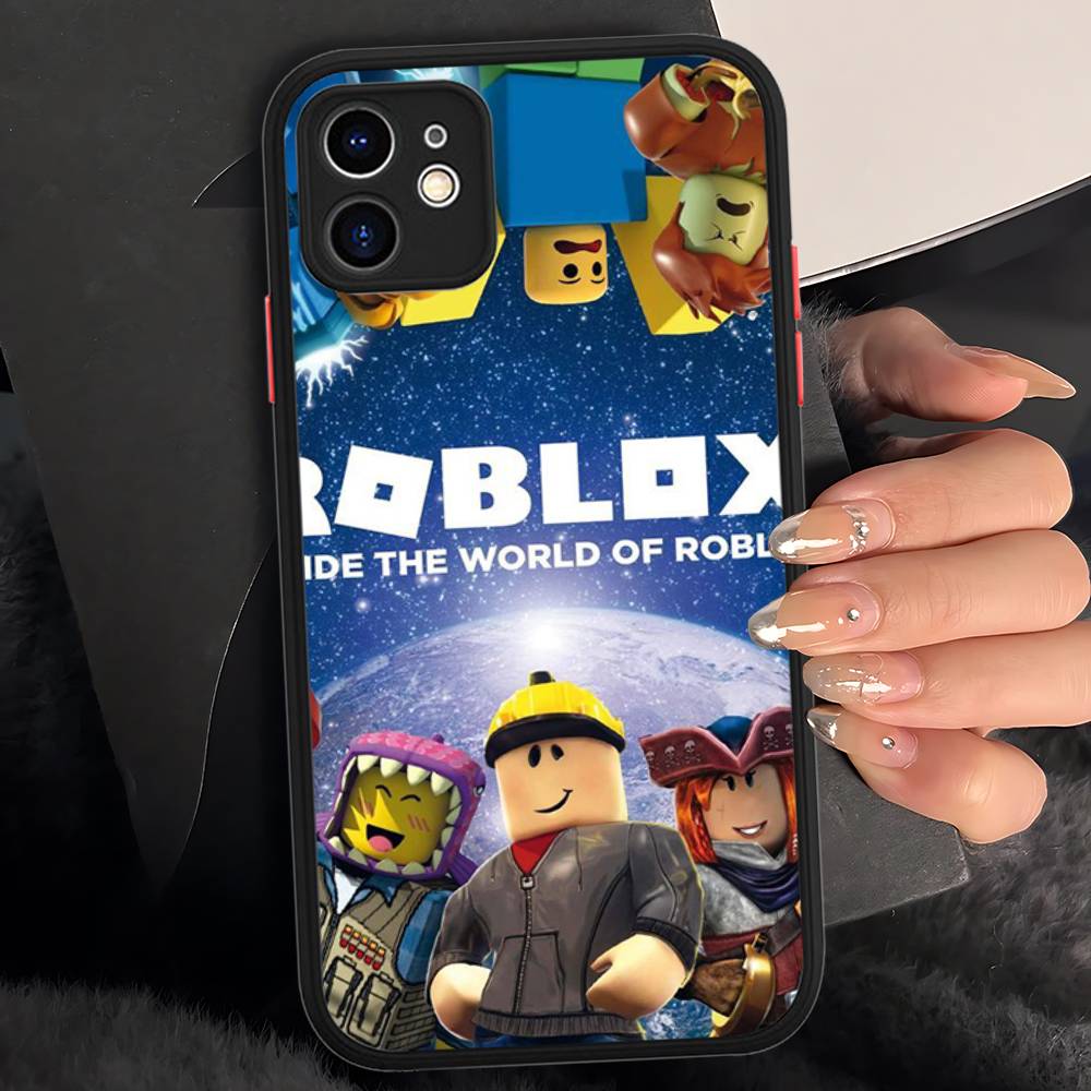 Popular Game R-Roblox Phone Case For IPhone 16 Pro Max 15 14 13 12 11 XS MAX X Plus Candy Color Matte TPU Phone Cover