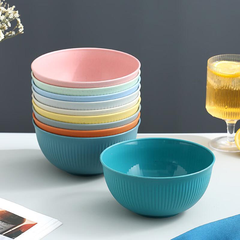 ZISIZ Wheat Straw Salad Bowl Set