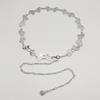 European & American Fashion Women's Metal Chain Waist Belt with Inlaid Pendant
