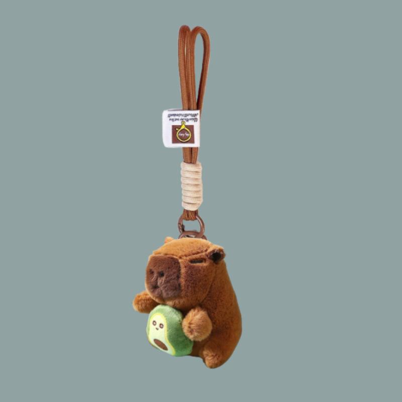 Cute Plush Keychain Small Capybara Pendant Student Bag Pendant Small Gift Boutique