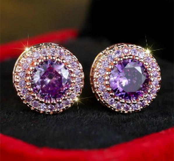 Nové kulaté náušnice s plným osazením diamantů v hongkongském stylu pro ženy - Evropský a americký vysoce kvalitní dutý design, Inovativní a stylové šperky
