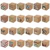 24 Pcs DIY Kraft Paper Christmas Advent Calendar Boxes Christmas Cardboard Number Boxes for Kids Adults School Office Xmas Holiday
