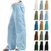 Women's High Waist Loose Cotton Linen Streetwear Pants