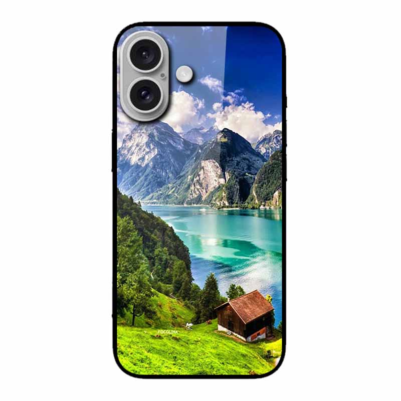 Glass Case For iphone 16 Plus 16Plus Coque Tempered Glass Hard Back Cover For iphone 16 Plus Phone Case Soft TPU Black Bumper