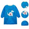 Children Art Smock Kids Apron Water Resistant Long Sleeves Feeding Bib Painting for