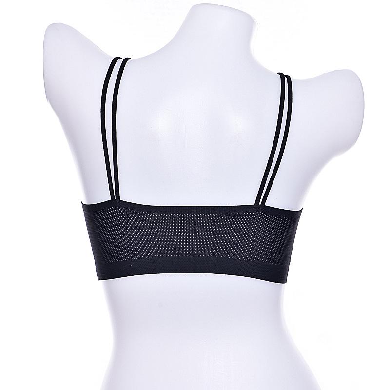 Anfen Miao Ice Silk Seamless Bandeau: Breathable, Anti-Exposure, Beautiful Crossed Back Top.